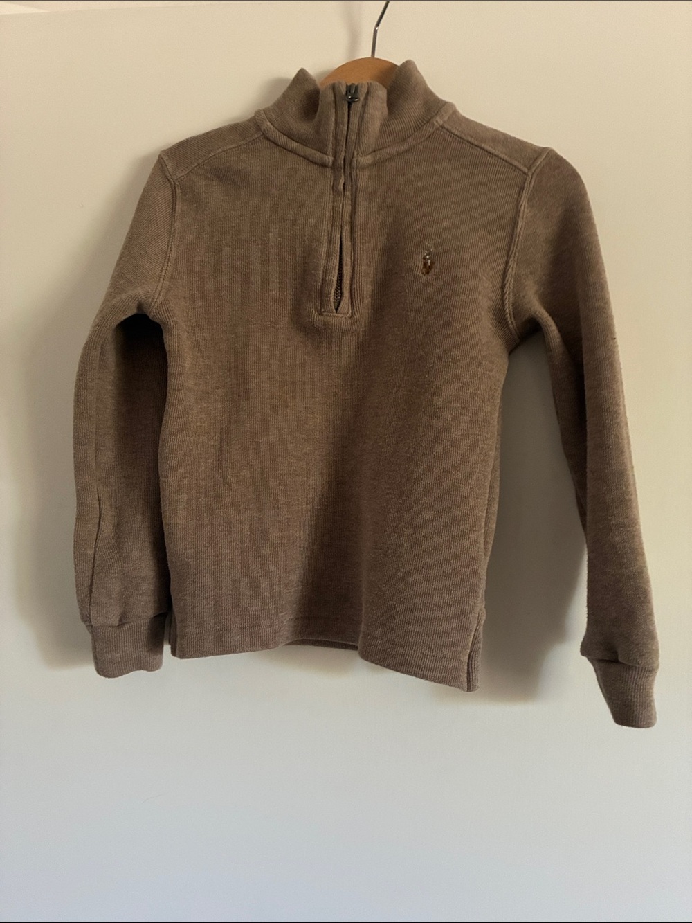 Polo by Ralph Lauren Brown Kids Half-Zip Sweater
